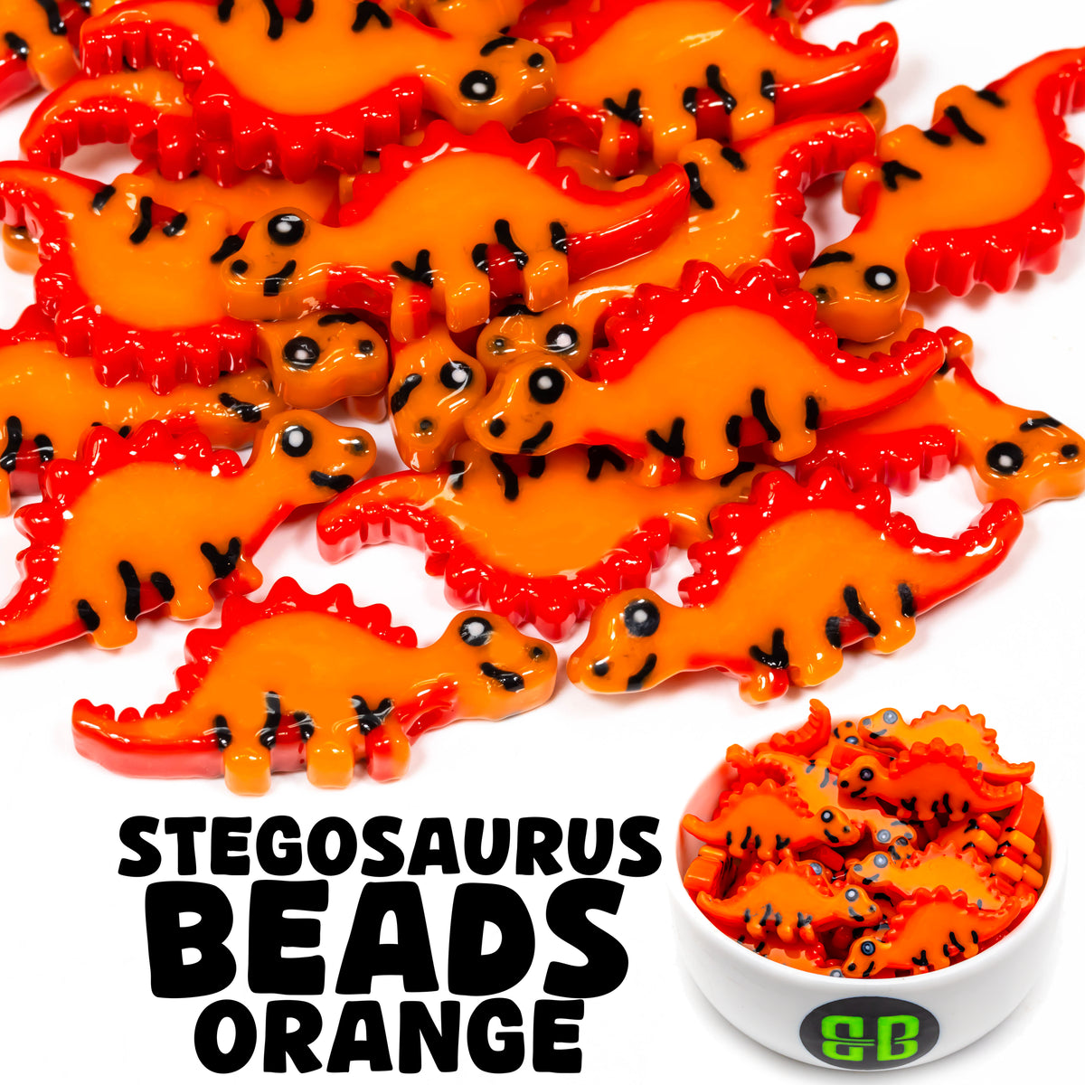 Stegosaurus Beads