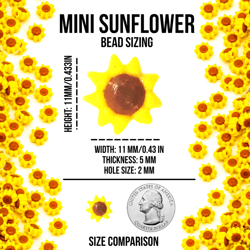 Mini Sunflower Charity Beads