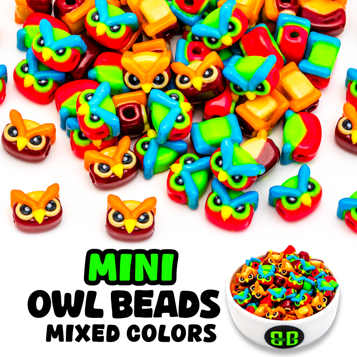 Mini Owl Beads