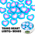 Trans Pride Heart Beads