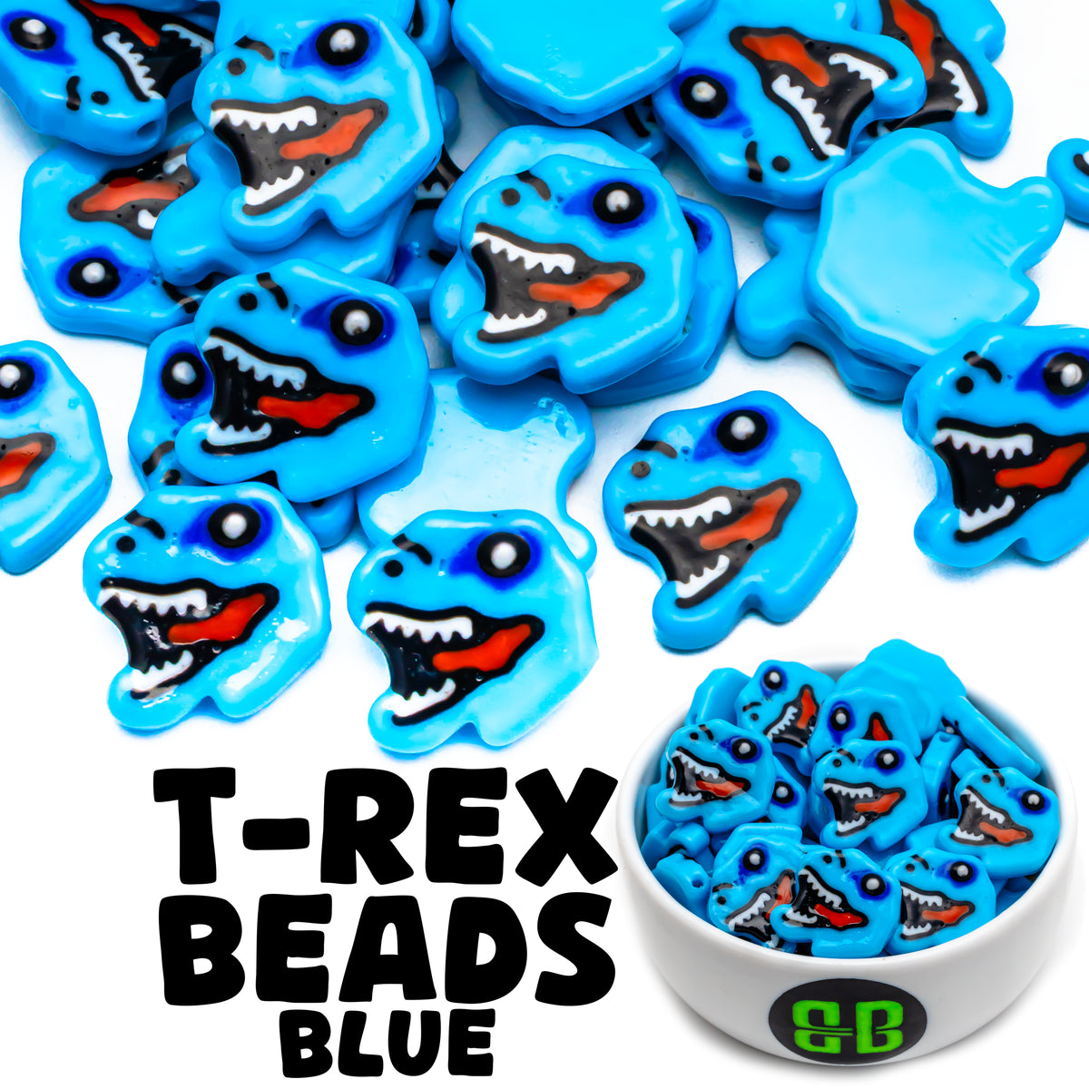 T Rex Head Beads