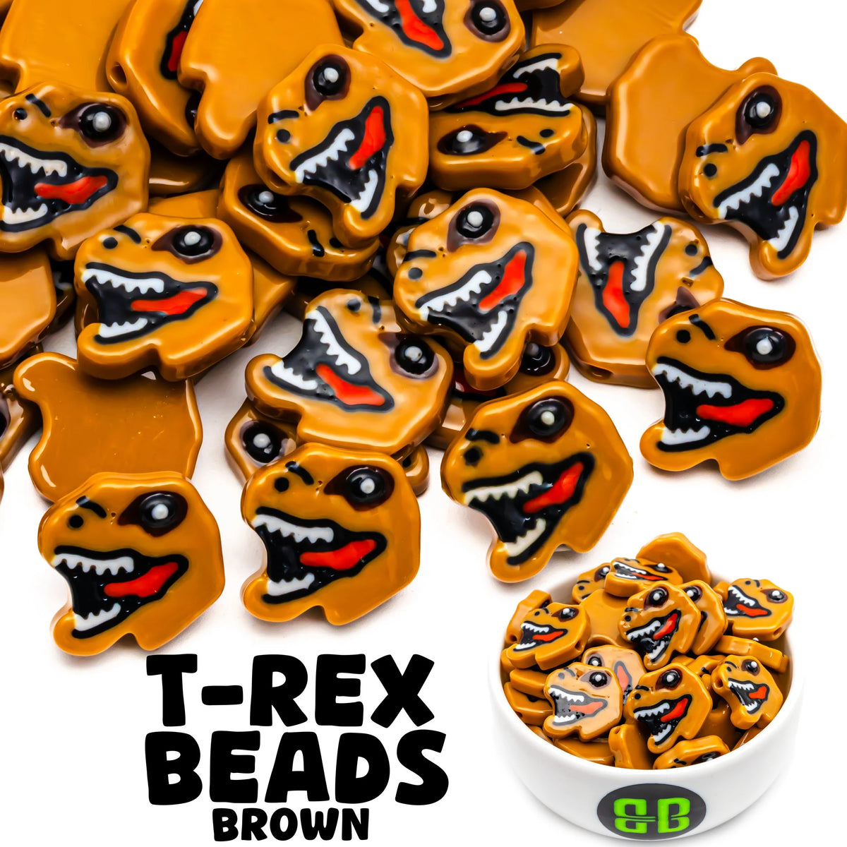 T Rex Head Beads