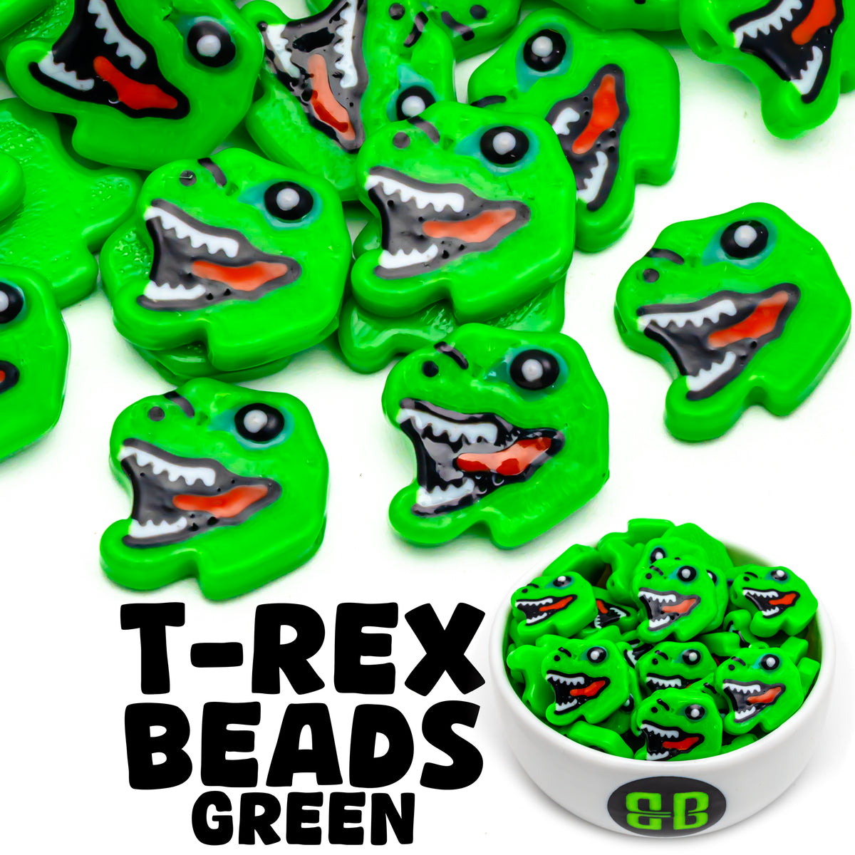 T Rex Head Beads