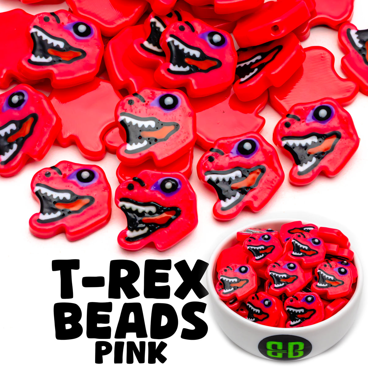 T Rex Head Beads