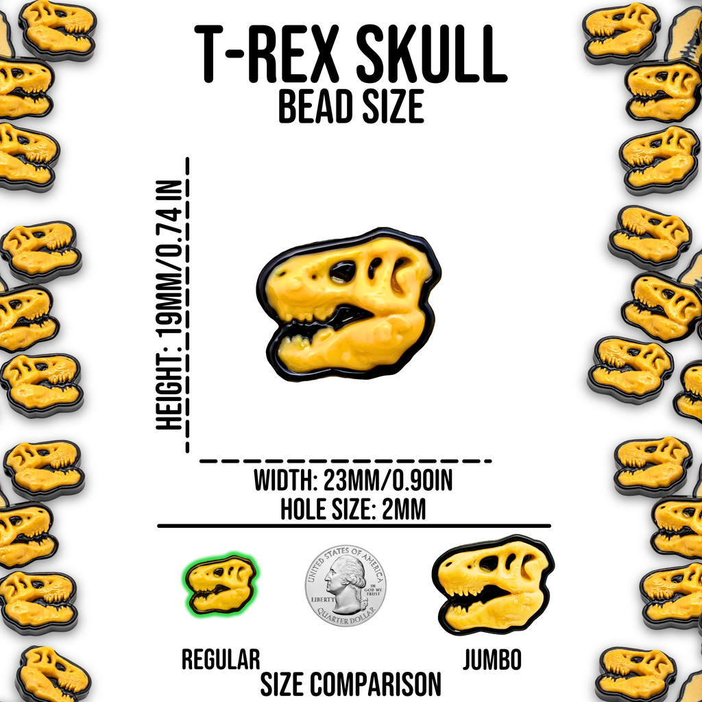 T Rex Skull Beads