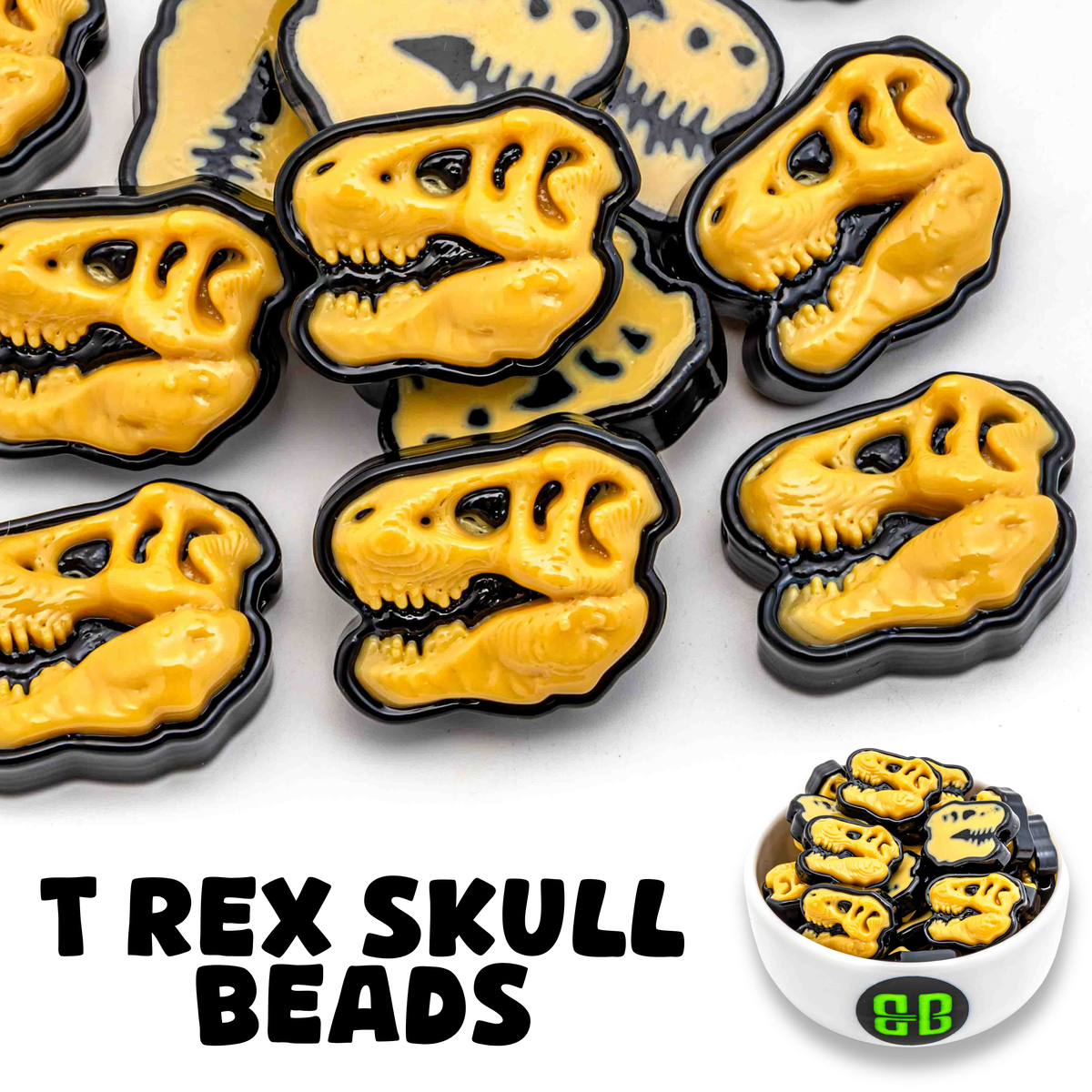 T Rex Skull Beads