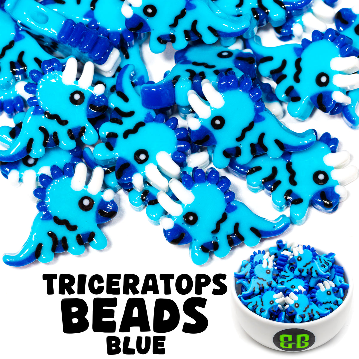 Triceratops Beads