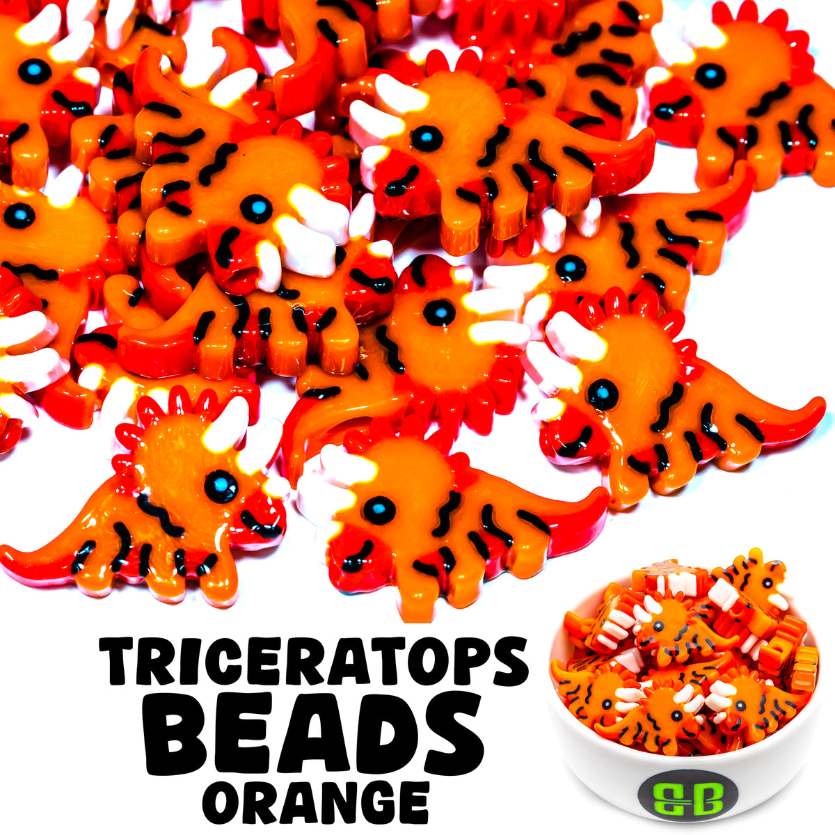Triceratops Beads