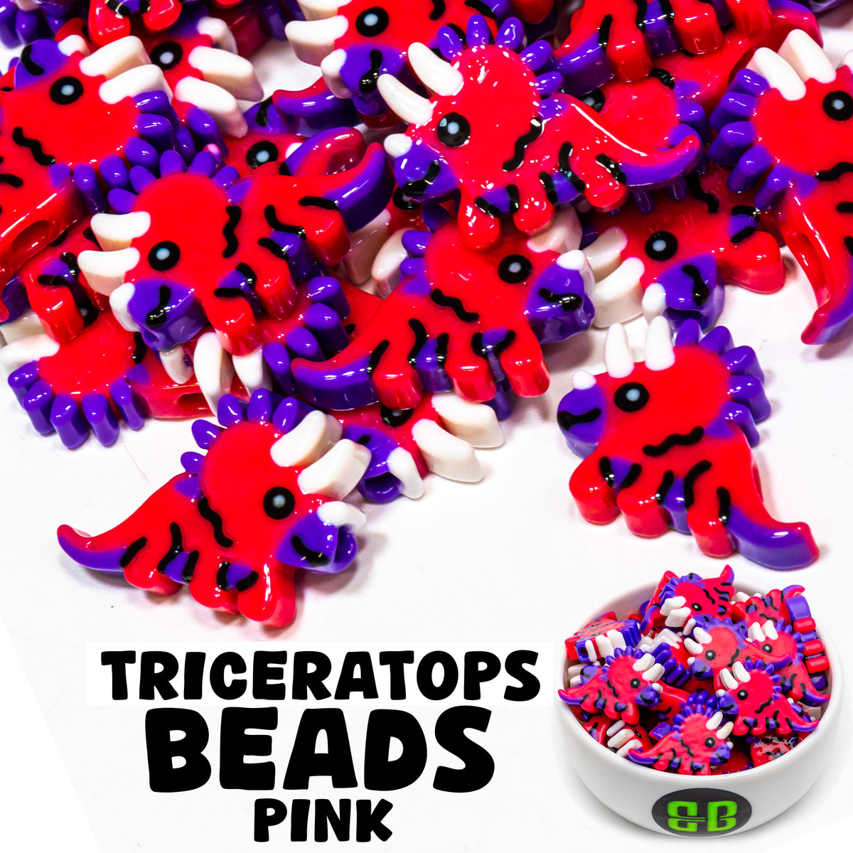 Triceratops Beads