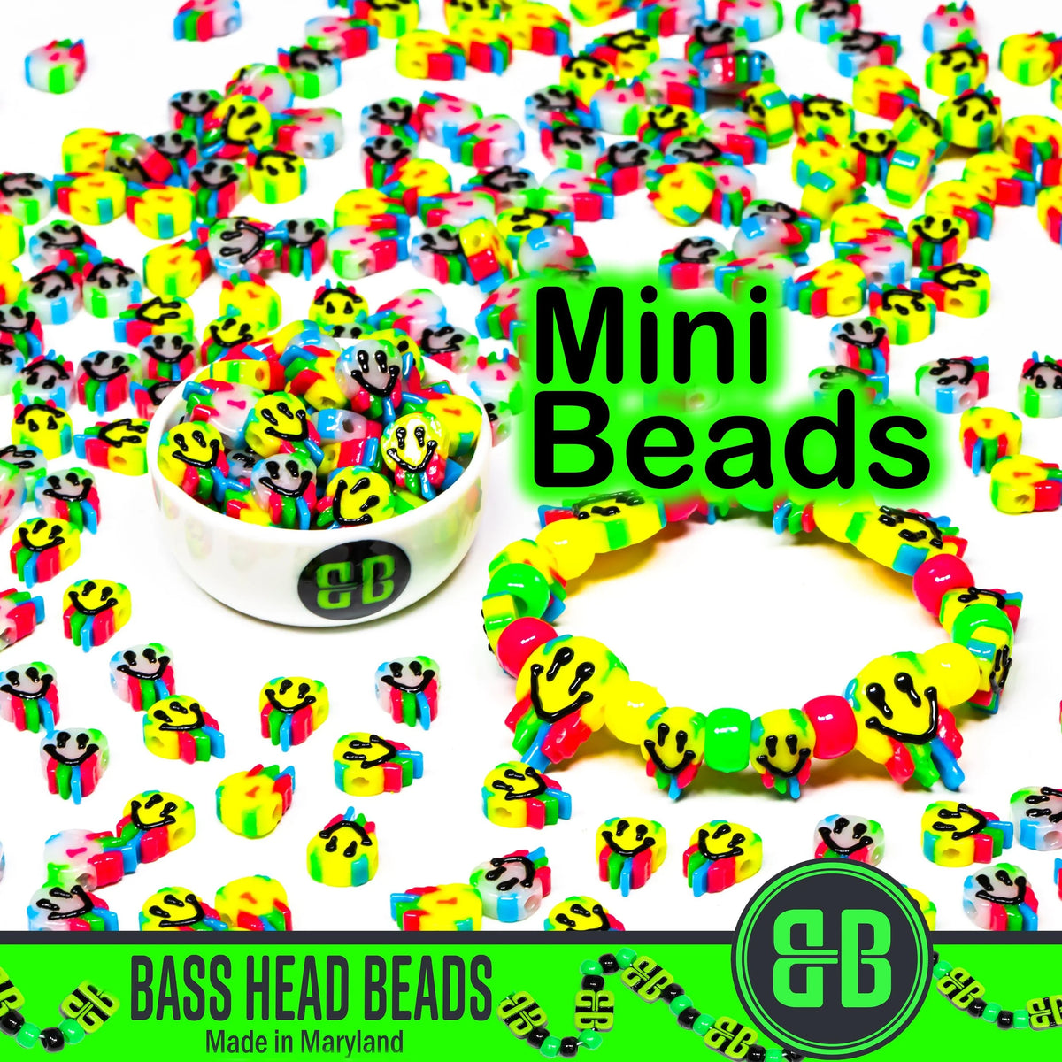 Mini Trippy Smiley Beads