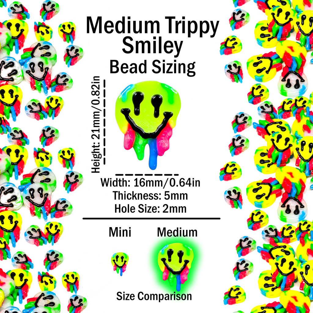 Trippy Smiley Face Beads