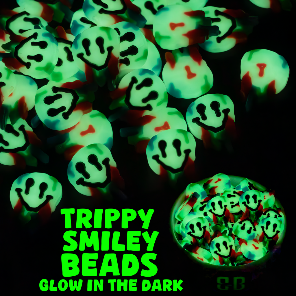Trippy Smiley Face Beads