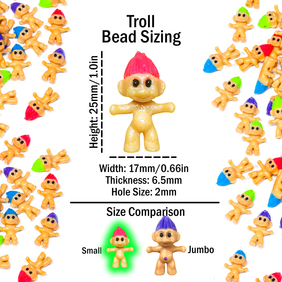 Troll Doll Inspired Beads