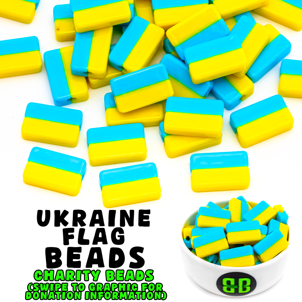 Ukrainian Flag Charity Beads