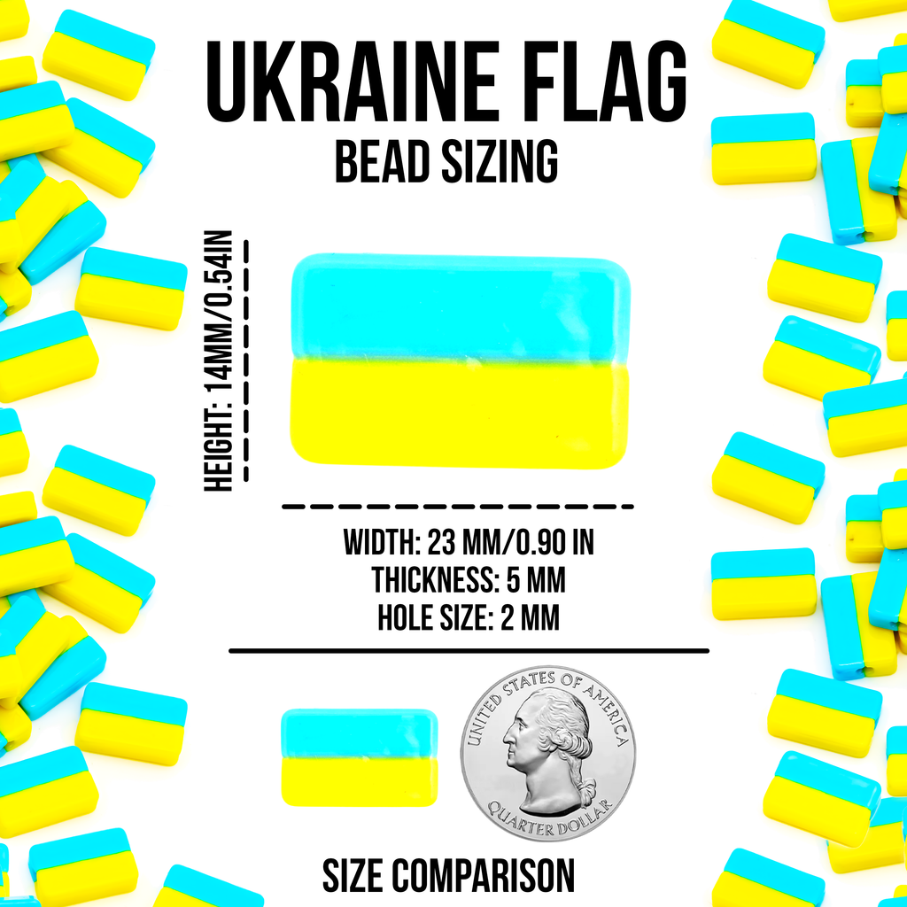 Ukrainian Flag Charity Beads