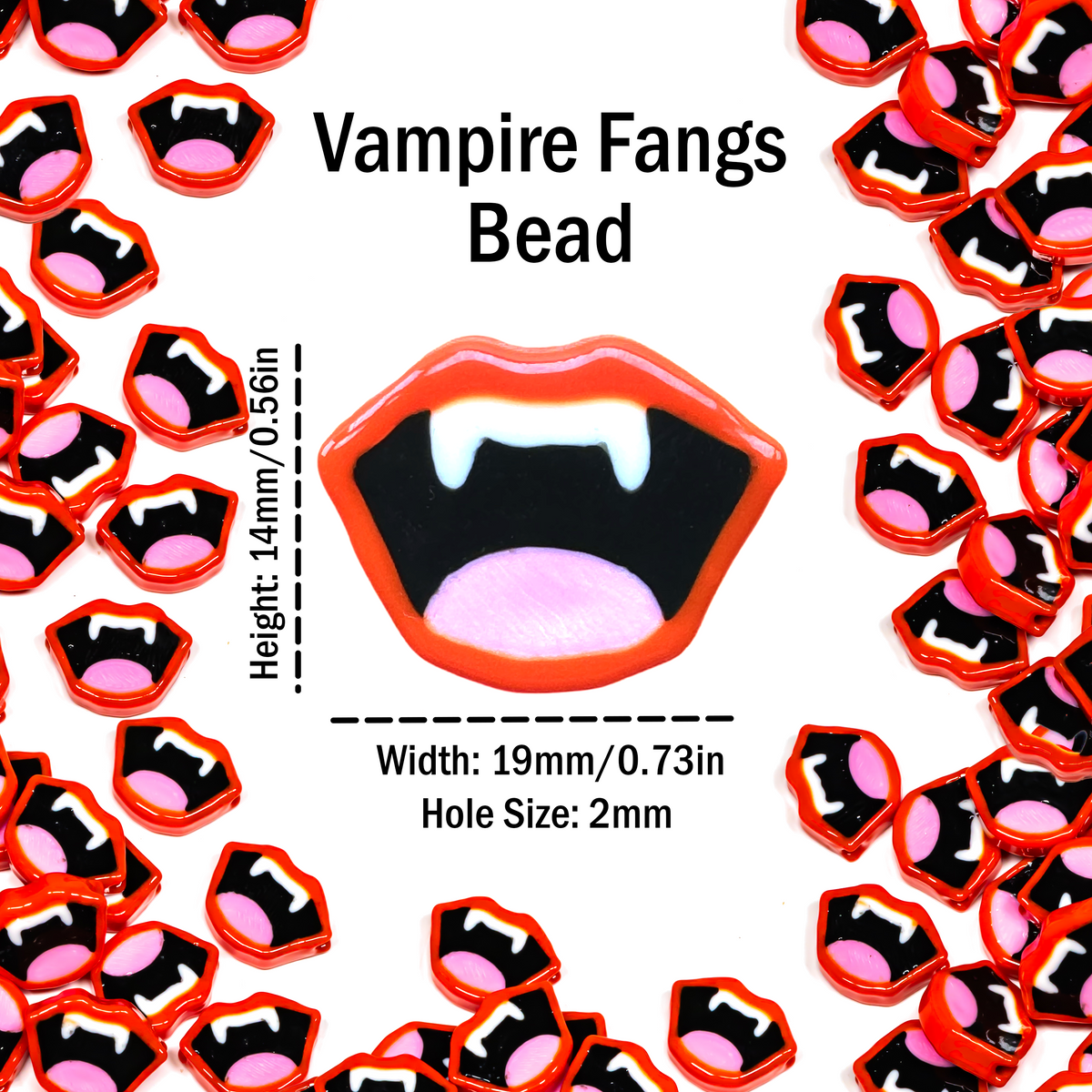 Vampire Fangs Beads